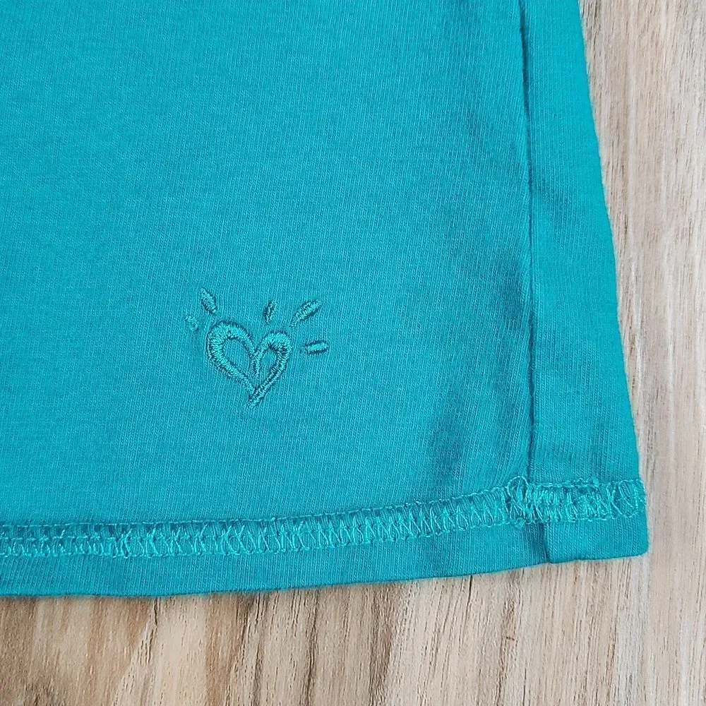 🩵Justice Teal Built-in Bra Sleeveless Top Youth Size 12